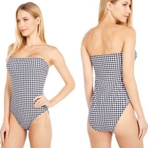 J.Crew Black Gingham Check One Piece sz 12
